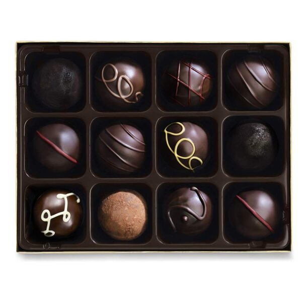 Godiva Chocolatier Dark Chocolate Truffles Assorted Chocolate Gift Box, 12 pc. - Image 2