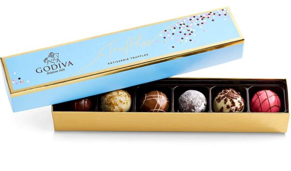 Godiva Chocolatier Patisserie Dessert Truffle Flight Assorted Chocolate Gift Box, 6 pc.