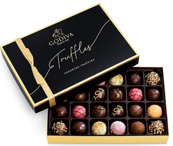 Godiva Chocolatier, Signature Truffles Assorted Chocolate Gift Box 24Ct, 1 ounces